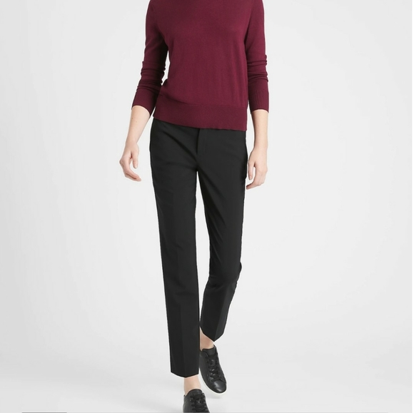 Petite Ryan Slim Straight-Fit Washable Italian Wool Pant - Picture 2 of 10